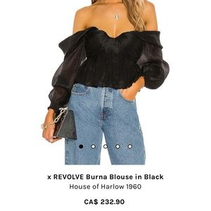 House of Harlow Burna Blouse in Black (Size M)